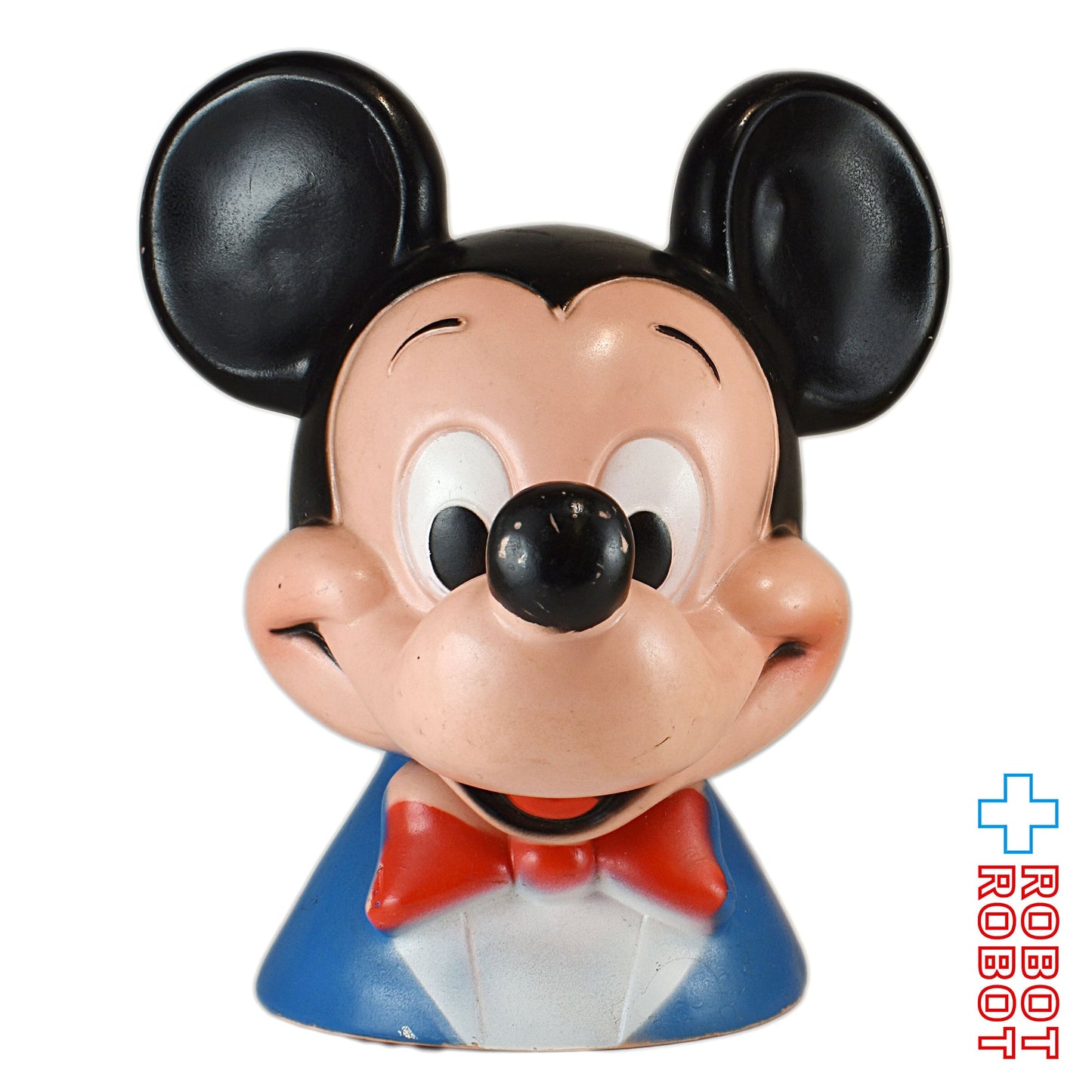 プレイパル ディズニー ミッキーマウス ヘッドソフビ貯金箱 底蓋欠