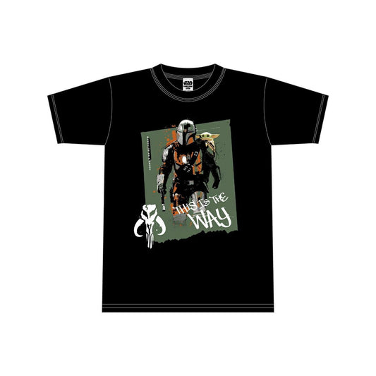 ディズニー スター・ウォーズ マンダロリアン・アンド・グローグー Tシャツ 黒