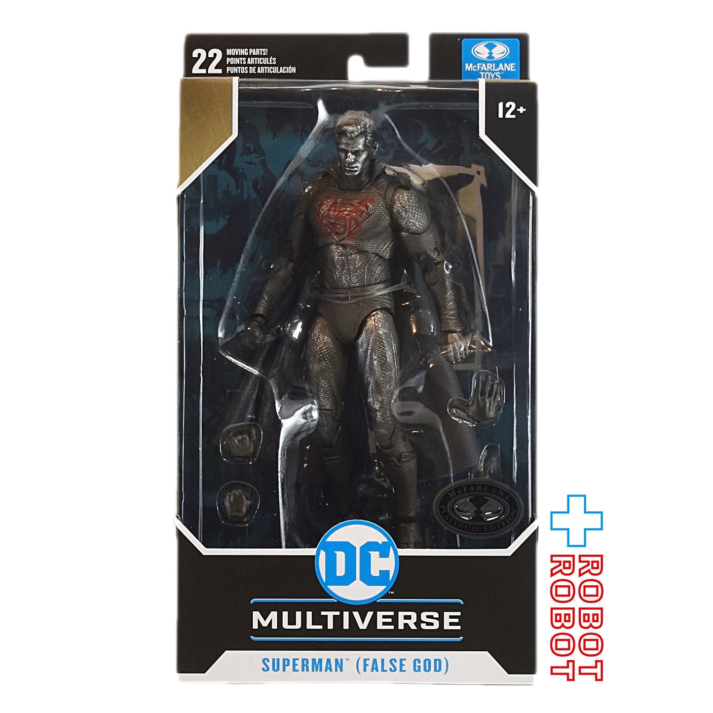マクファーレン・トイズ DCマルチバース バットマン vs スーパーマン ジャスティスの誕生 スーパーマン 偽りの神 プラチナム・エディション 7インチ アクションフィギュア 未開封
