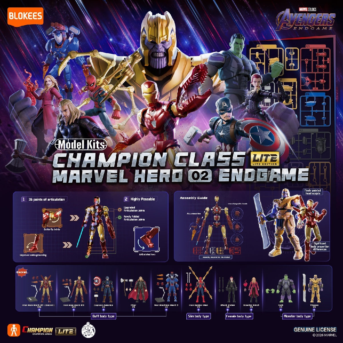 ブロッキーズ チャンピオン・クラス ライト マーベルヒーロー CCL02 モデルキット 未開封