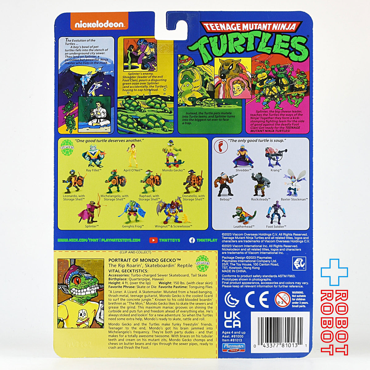 プレイメイツ タートルズ TMNT オリジナル・クラシック モンド・ゲッコー 4インチ ベーシックフィギュア 未開封