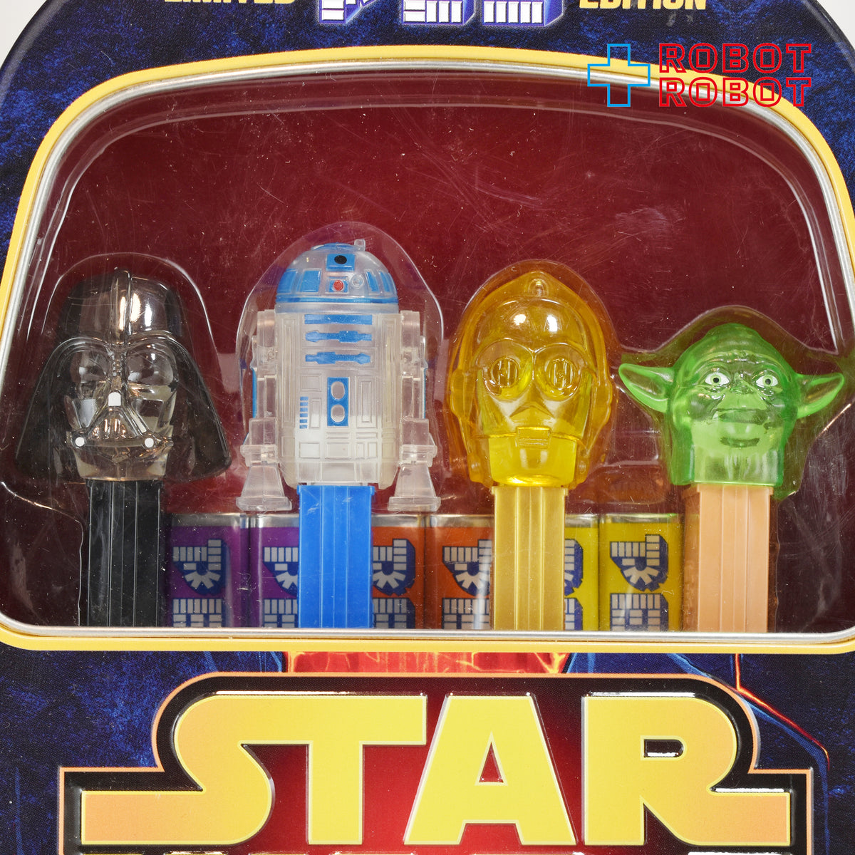 PEZ スター・ウォーズ クリア版 4本入り 限定 缶ケース 未開封