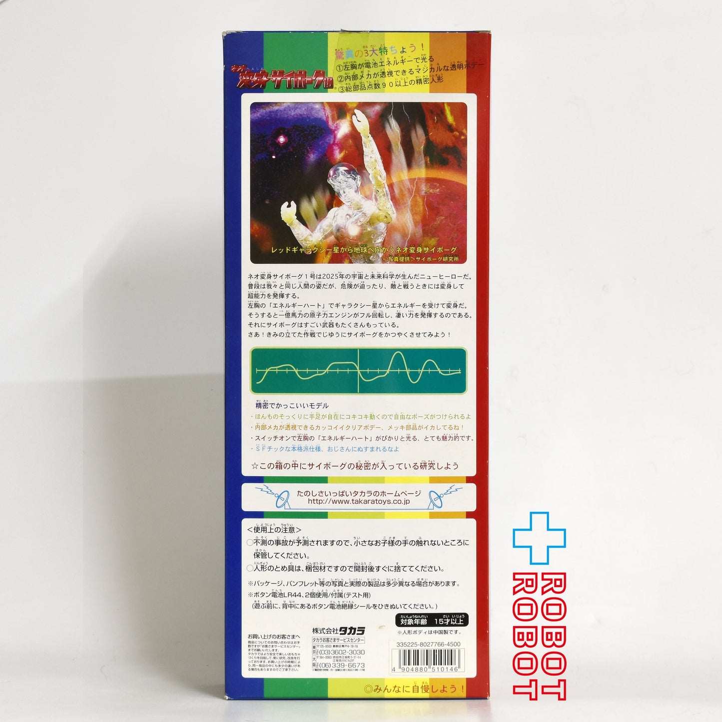 ⚫️タカラ 電池で光る！ネオ 変身サイボーグ1号 シルバーBセット 開封