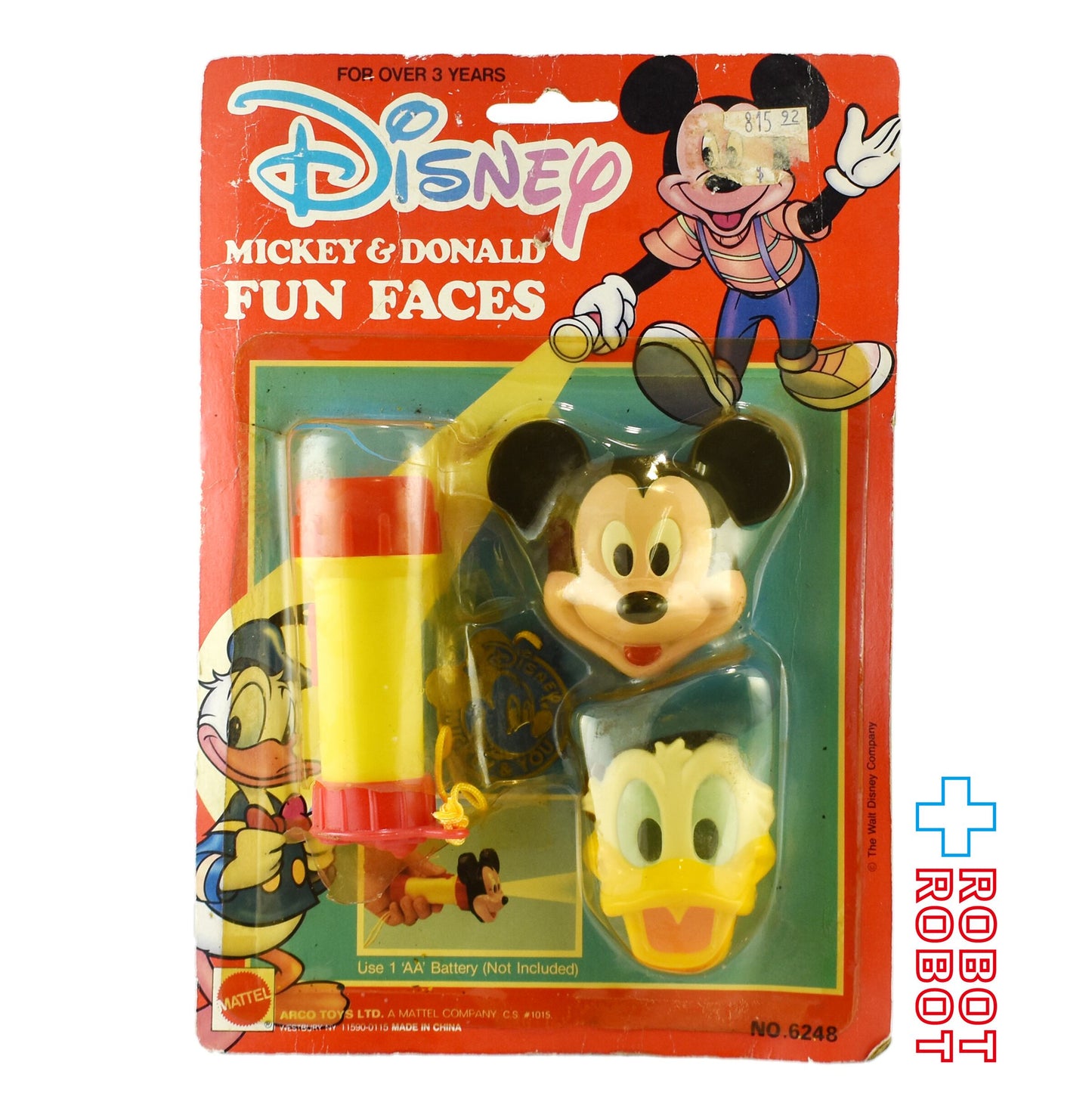 マテル ディズニー ミッキー＆ドナルド ファンフェイス フラッシュライト 懐中電灯  未開封