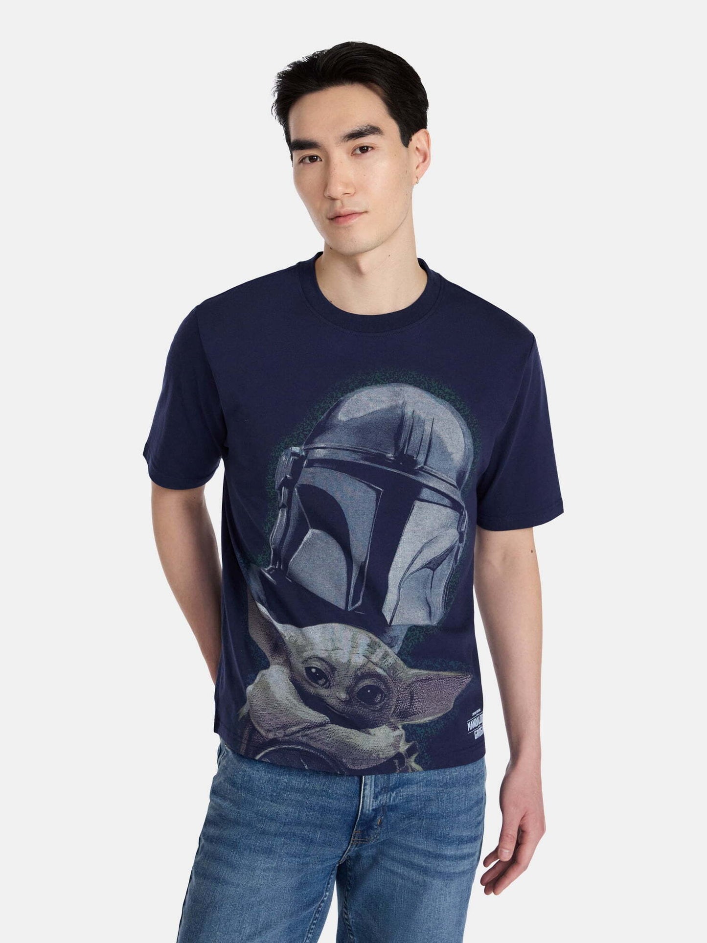 スター・ウォーズ マンダロリアン・アンド・グローグー アップ グラフィック Tシャツ