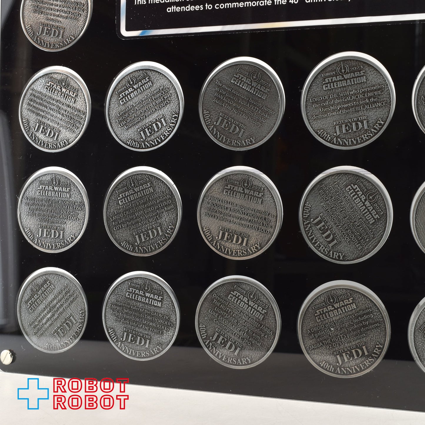 スター・ウォーズ ROTJ40周年 コイン 20種セット ディスプレイフレーム入 セレブレーション ヨーロッパ2023 コレクティングトラック限定