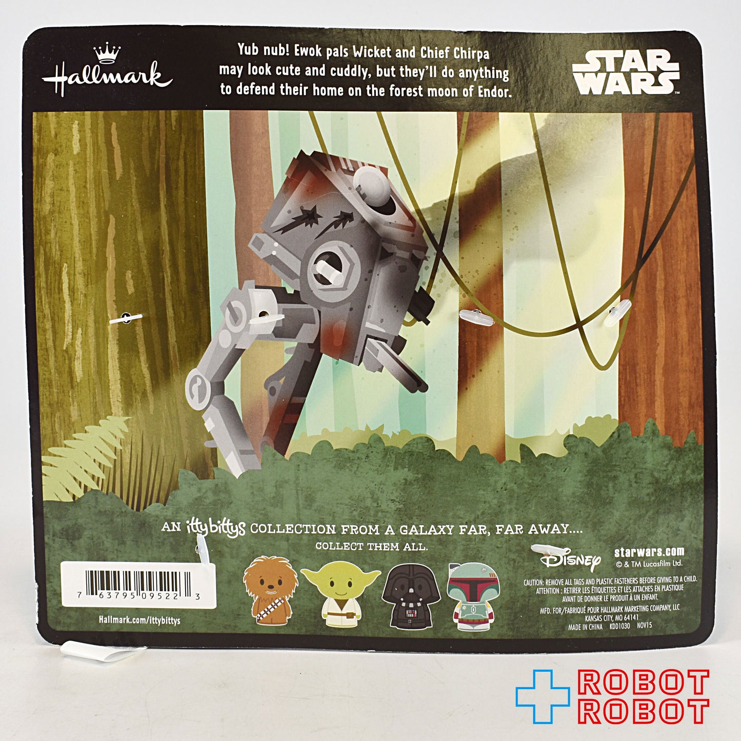 スター・ウォーズホールマーク ウィケット＆チャーパ酋長 イウォーク itty bittys マスコットぬいぐるみ人形 台紙付
