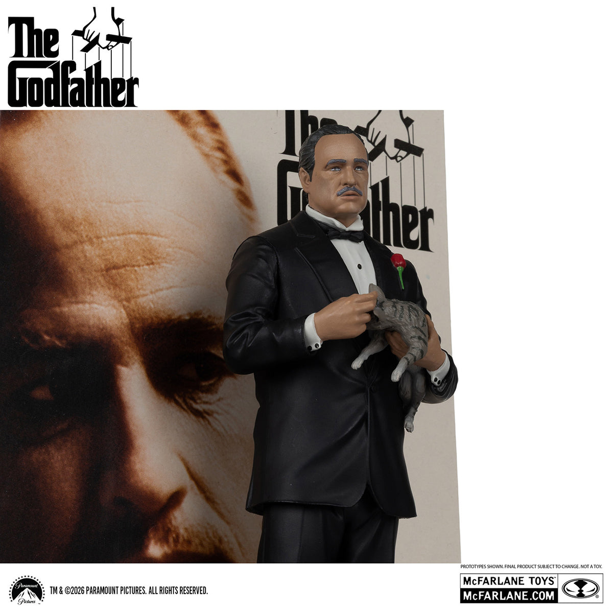 マクファーレン・トイズ ムービー・マニアックス ゴッドファーザー ドン・ヴィトー・コルレオーネ 6インチ ポーズドスタチュー フィギュア 未開封