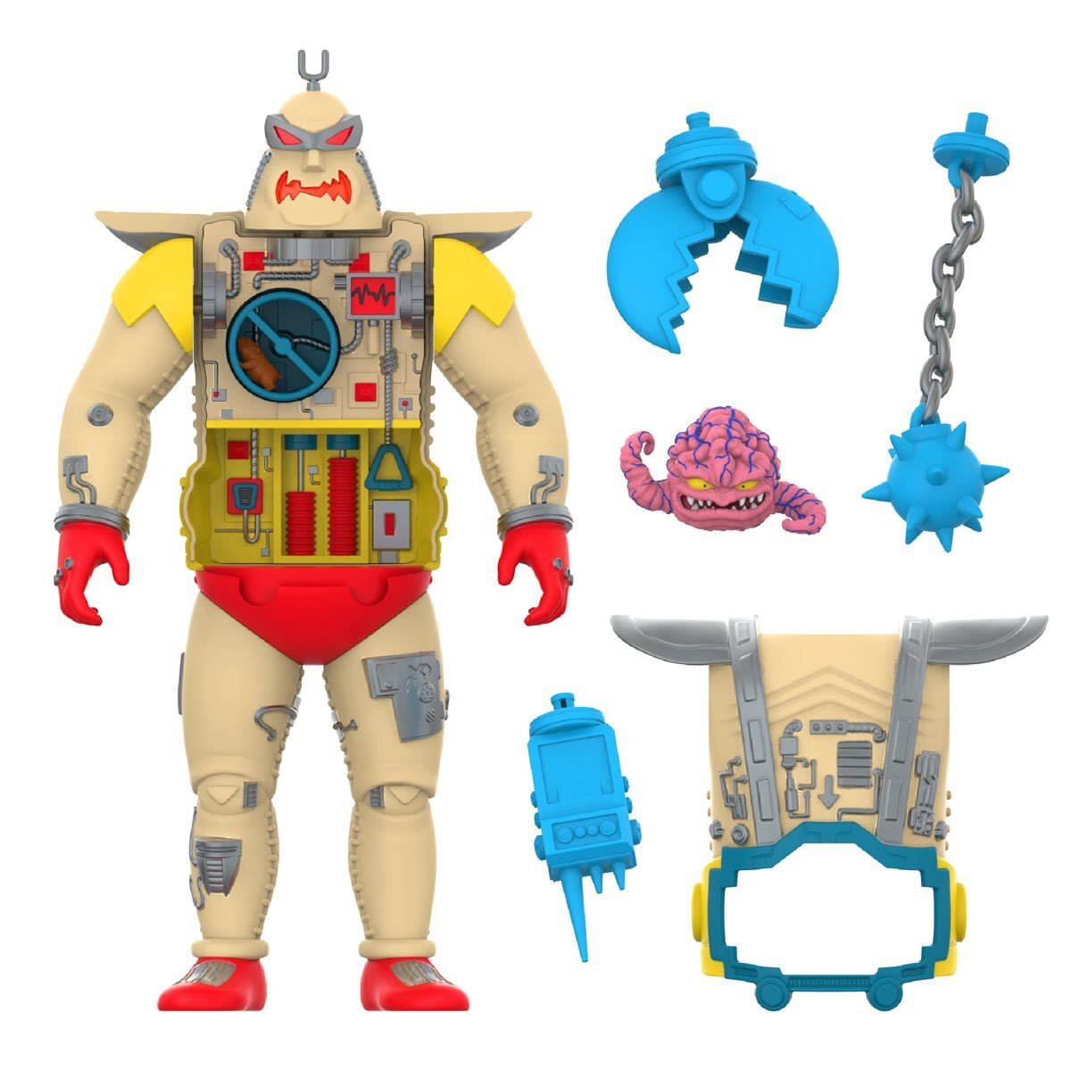 スーパー7 ティーンエイジ・ミュータント・ニンジャ・タートルズ スーパーサイボーグ クランゲ アンドロイドボディー (フルカラー) ビニールフィギュア 開封箱入