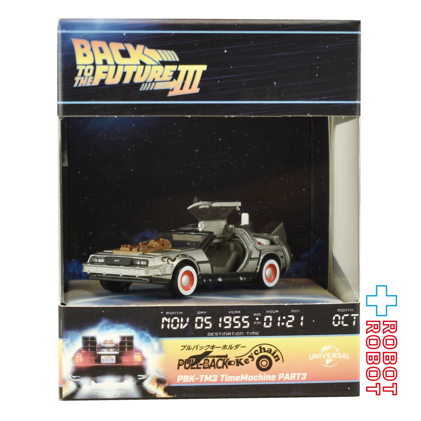 エンスカイ バック・トゥ・ザ・フューチャー 3 PBK-TM3 タイムマシン デロリアン プルバックキーホルダー 未開封