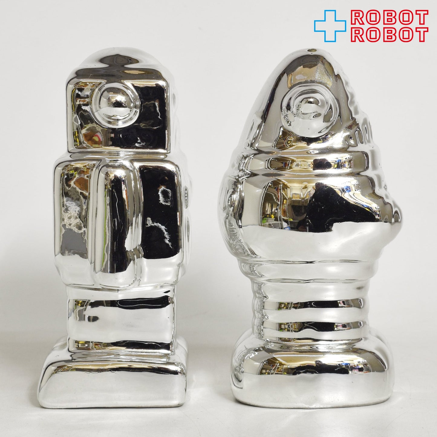 ロボット ソルト＆ペッパー セット シルバー 陶器製