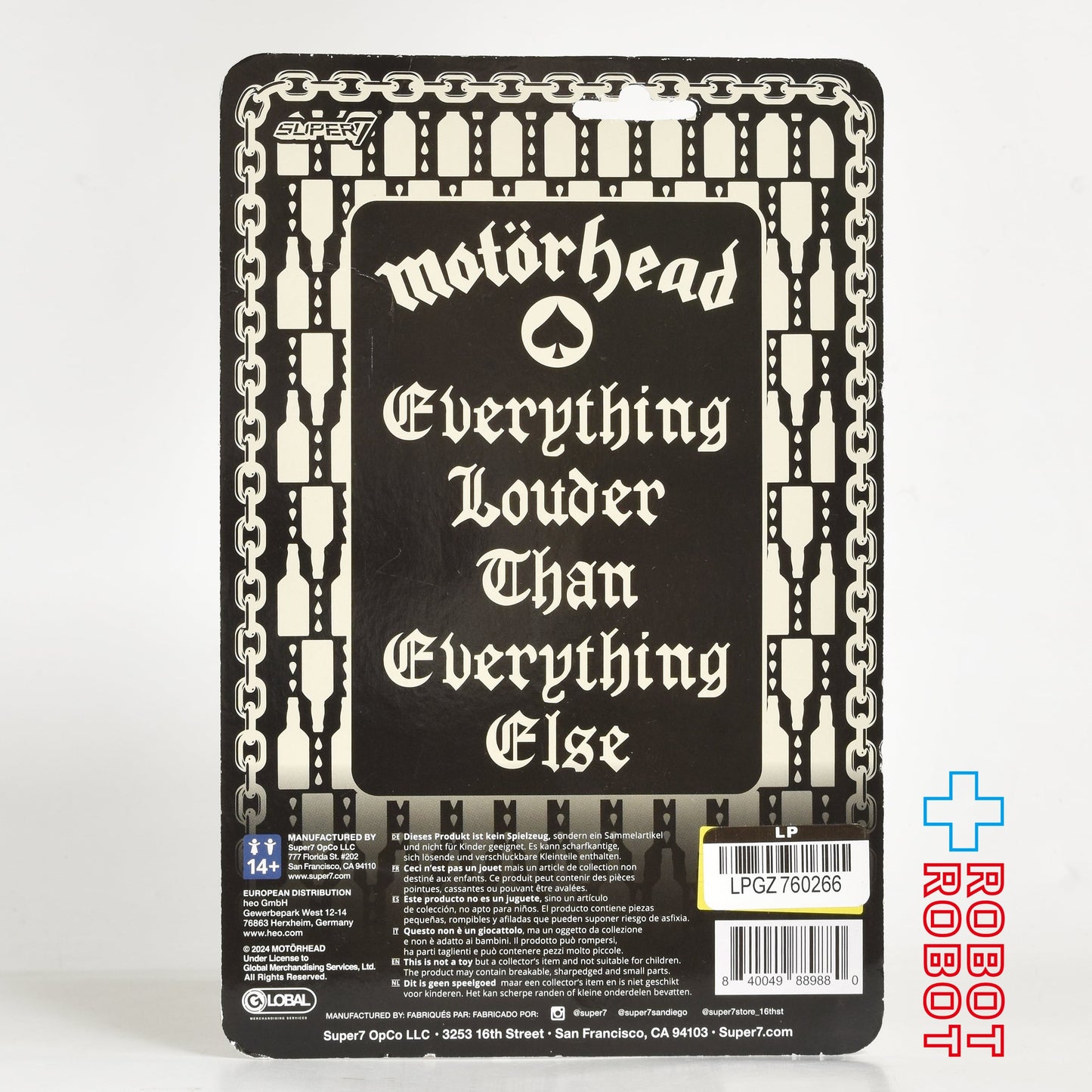 スーパー7 リ・アクションフィギュア モーターヘッド レミー・キルミスター 未開封