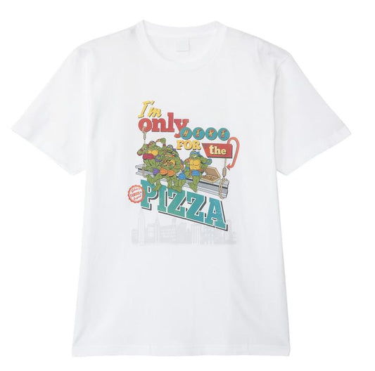 ニコロデオン ティーンエイジ・ミュータント・ニンジャ・タートルズ Tシャツ みんなでピザ キャラクタープリントTシャツ