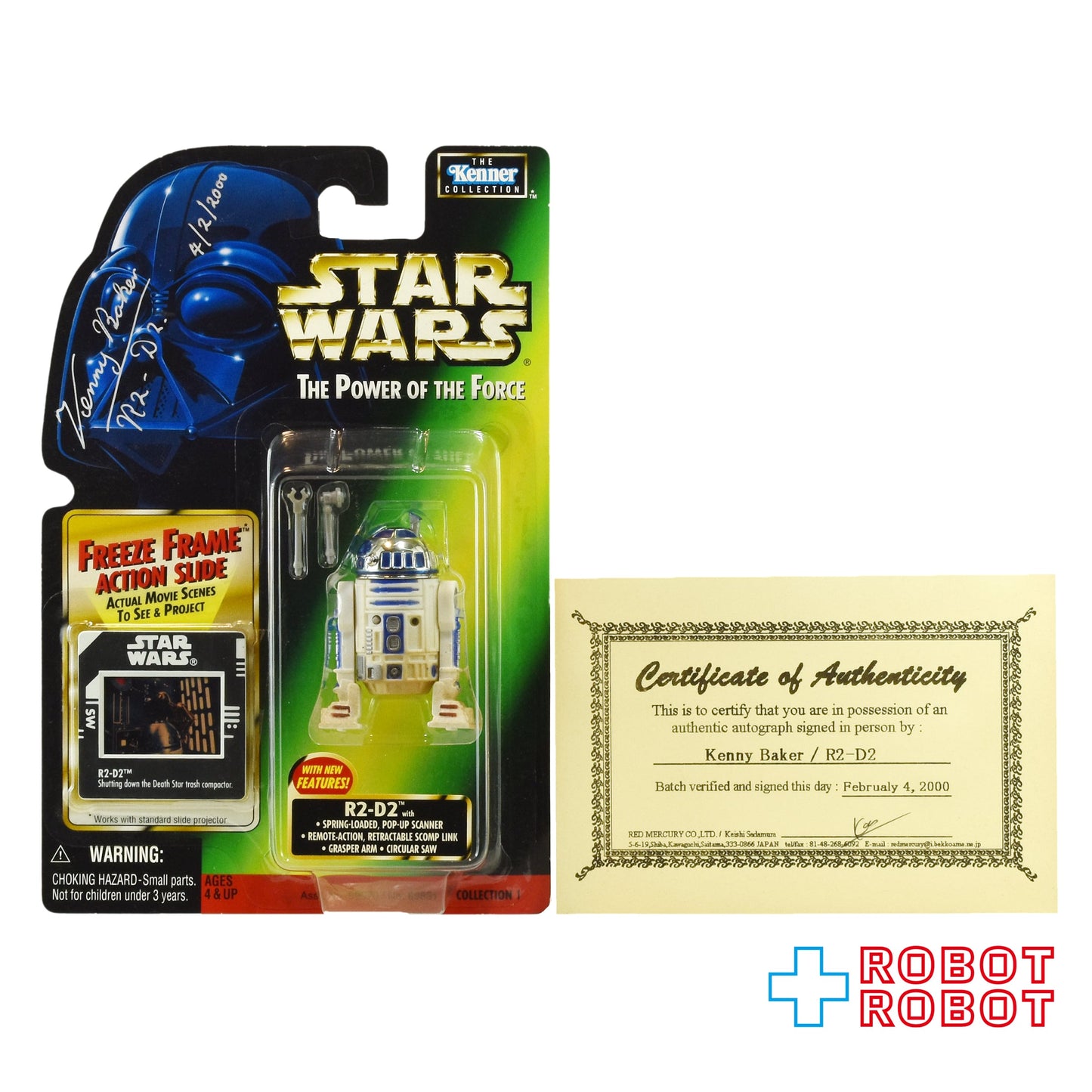 スター・ウォーズ POTF2 FF フリーズフレーム R2-D2 ケニー・ベイカー氏 サイン入り 保証書付 3.75インチ アクションフィギュア 未開封