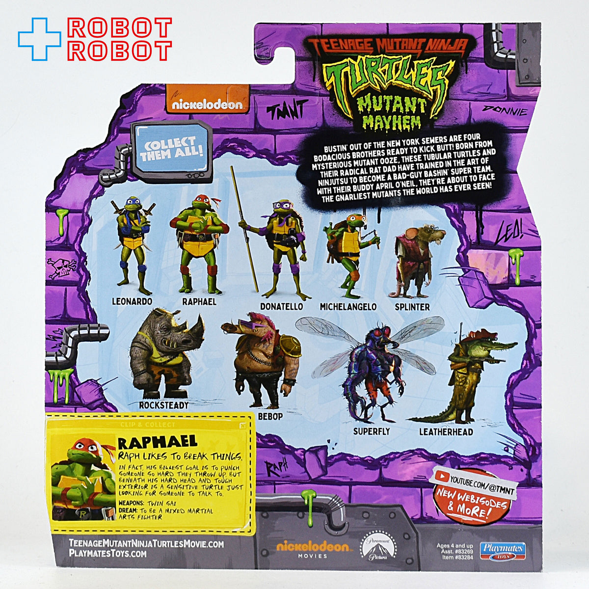 プレイメイツ タートルズ ミュータント・パニック！TMNTラファエロ 4.5インチ ベーシックフィギュア 未開封