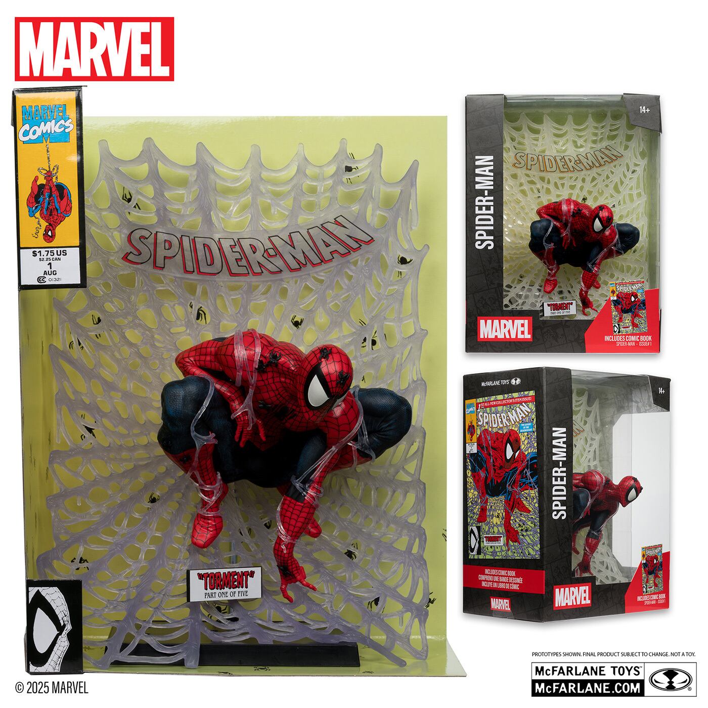 マクファーレントイズ　スパイダーマン　シーンフィギュア マーベル・コミック』の名カバーを臨場感たっぷりに立体化