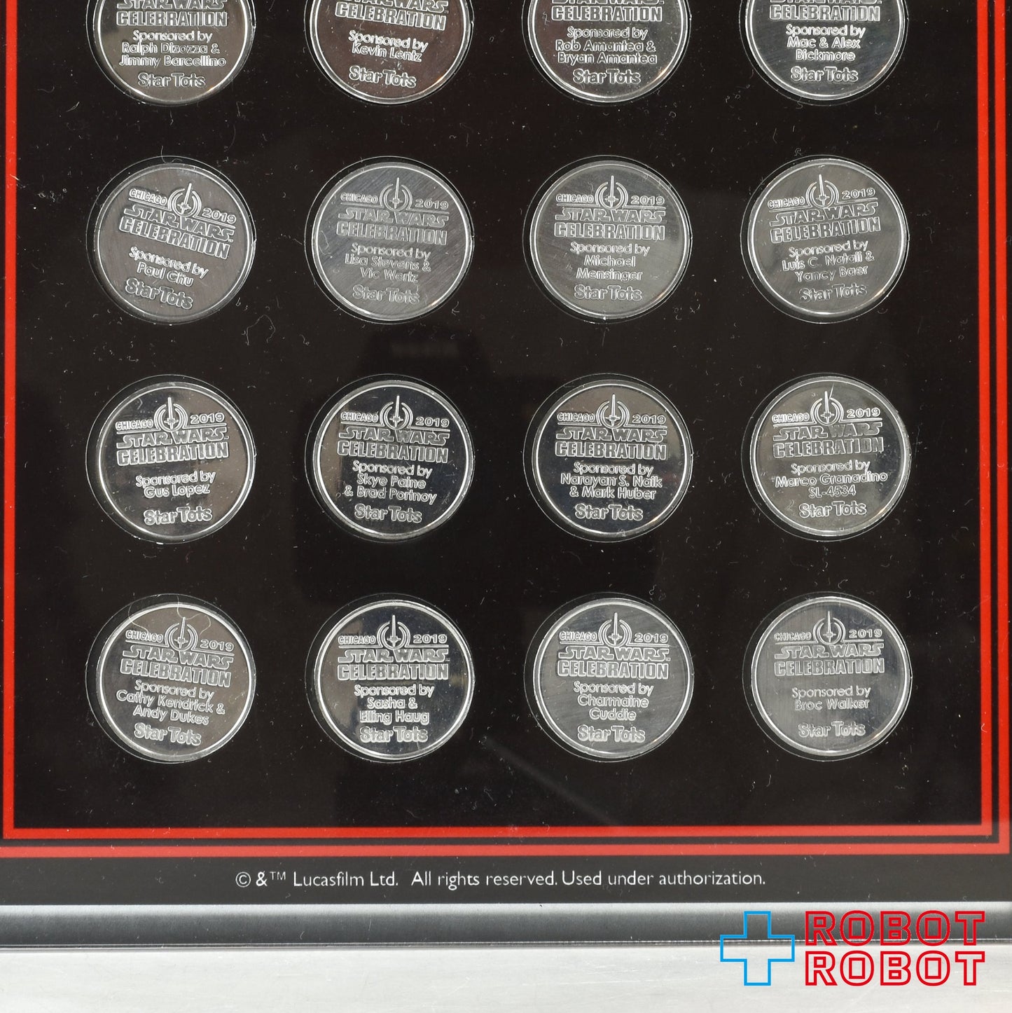 スター・ウォーズ スタートッツ コイン 20種セット ディスプレイフレーム入 セレブレーション シカゴ2019 コレクティングトラック限定