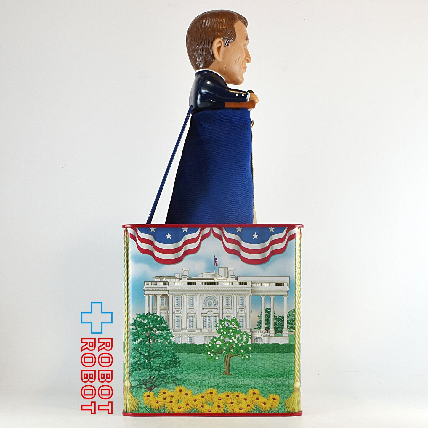 ジョージ・W・ブッシュ 元アメリカ大統領 大統領万歳 びっくり箱 ジャックインザボックス デザインマスター社 箱入