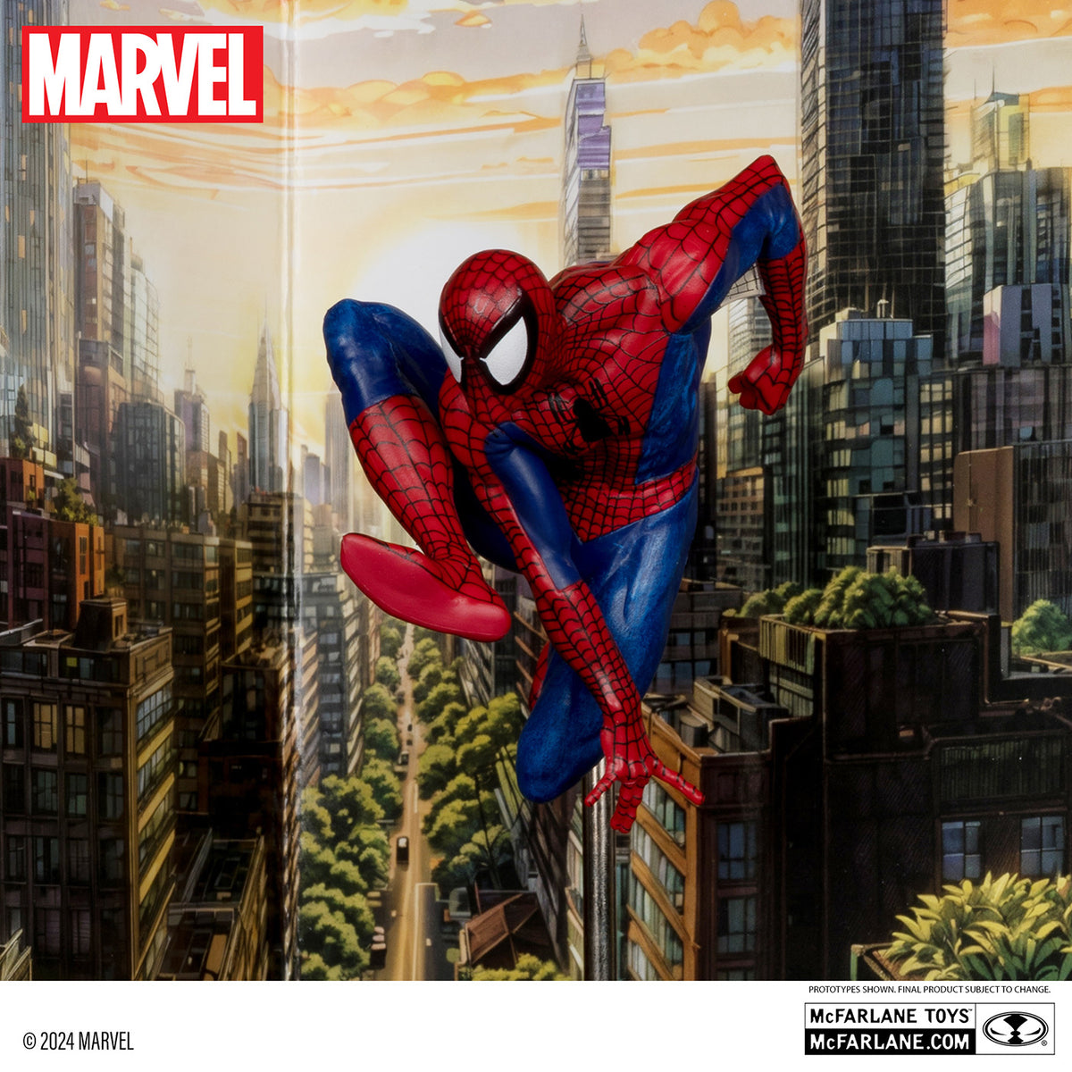 マクファーレン・トイズ マーベル シーン・フィギュア #001 スパイダーマン トッド・マクファーレン・トイズ スパイダーマン Vol.1 #6 1/10 スタチューフィギュア 未開封