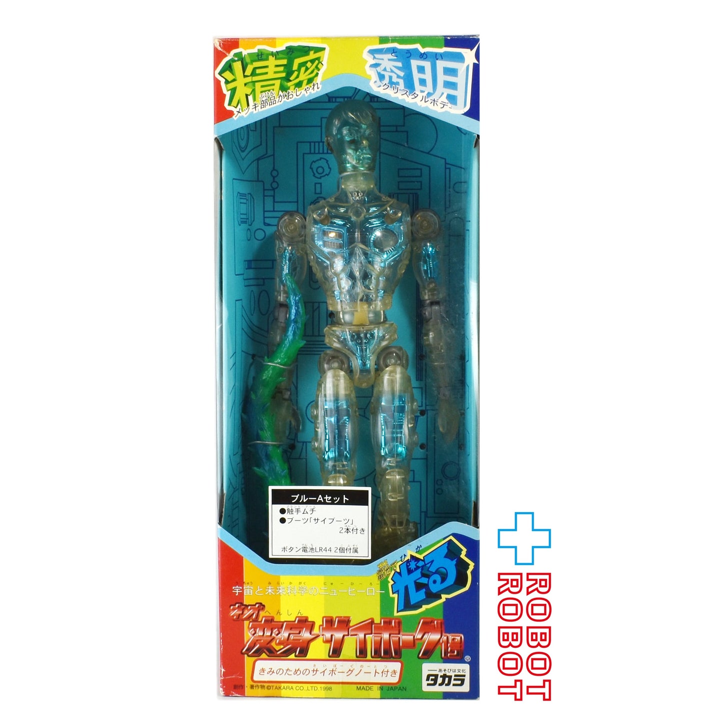 ⚫️タカラ 電池で光る！ネオ 変身サイボーグ1号 ブルーAセット 開封