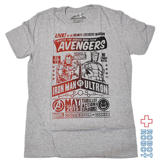 マーベル Tシャツ アベンジャーズ アイアンマン VS ウルトロン Lサイズ