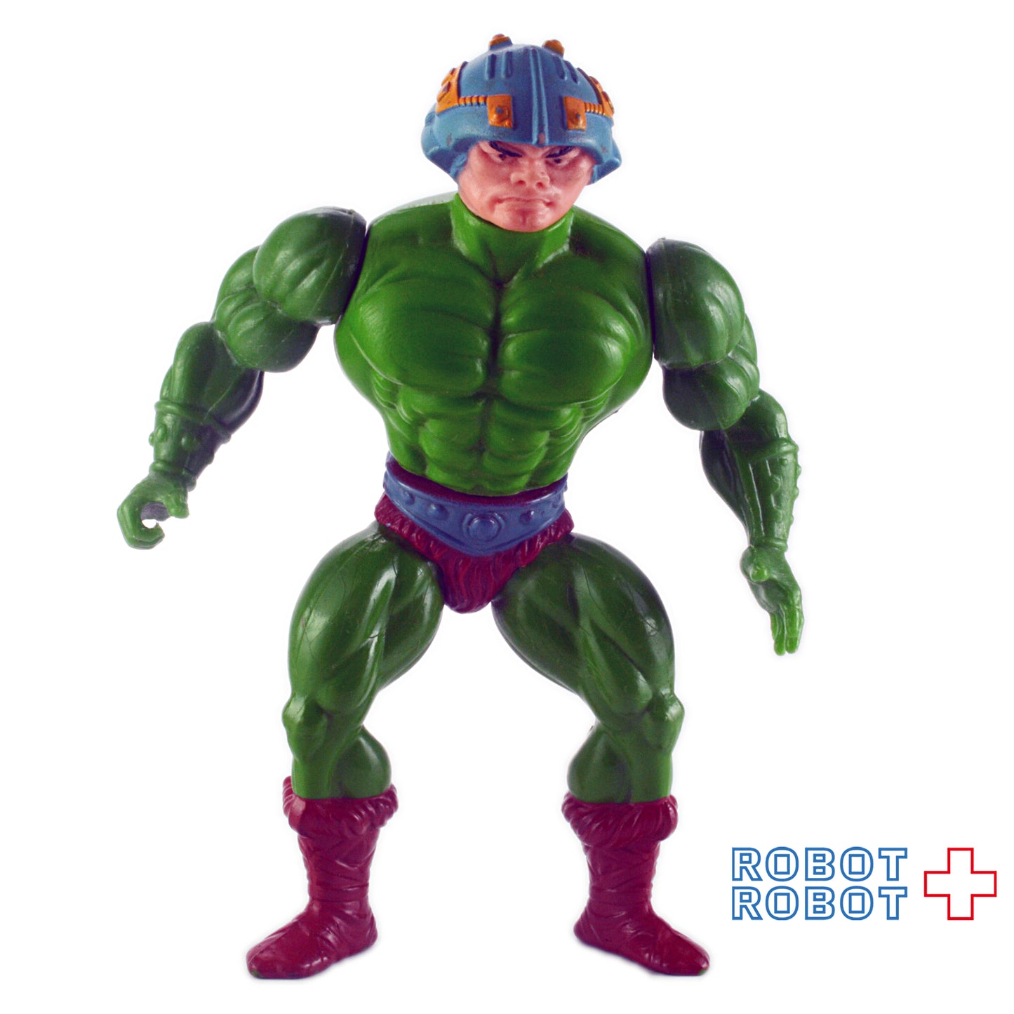 マテル ヒーマン オリジナル MOTU シリーズ1 マンアットアームズ (グレイドットオンヘルメット) アクションフィギュア 1982