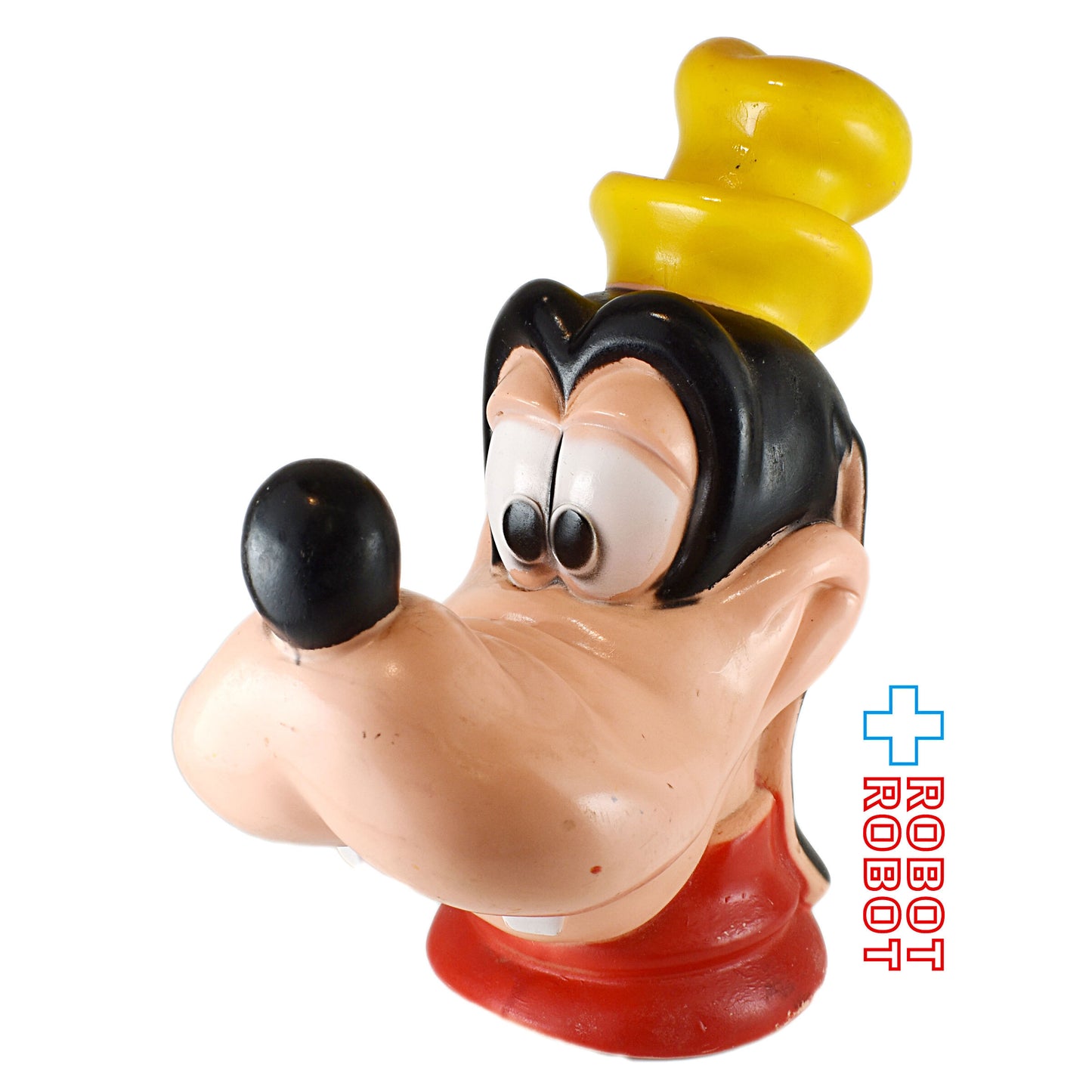 プレイパル ディズニー グーフィー ヘッド ソフビ貯金箱 底蓋欠