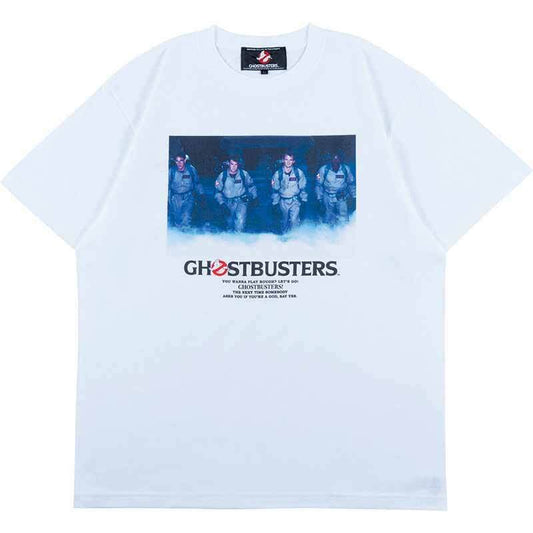 メディコム・トイ MLE ゴーストバスターズ ４人のメンバー A ホワイト Tシャツ XLサイズ 紙タグ付き