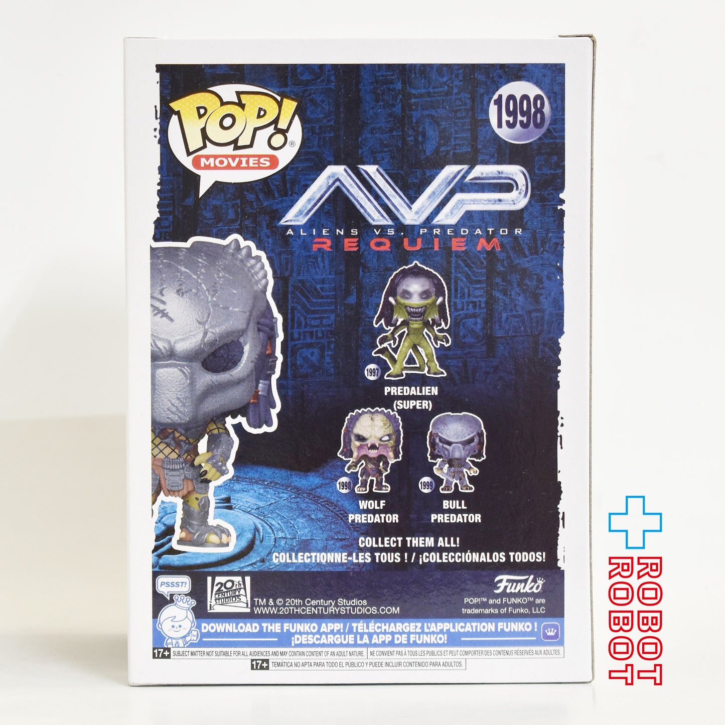 ファンコ POP! ムービー 1998 AVP2 エイリアン VS. プレデター ウルフ・プレデター チェイスVer. (マスク) ビニールフィギュア 箱入未開封
