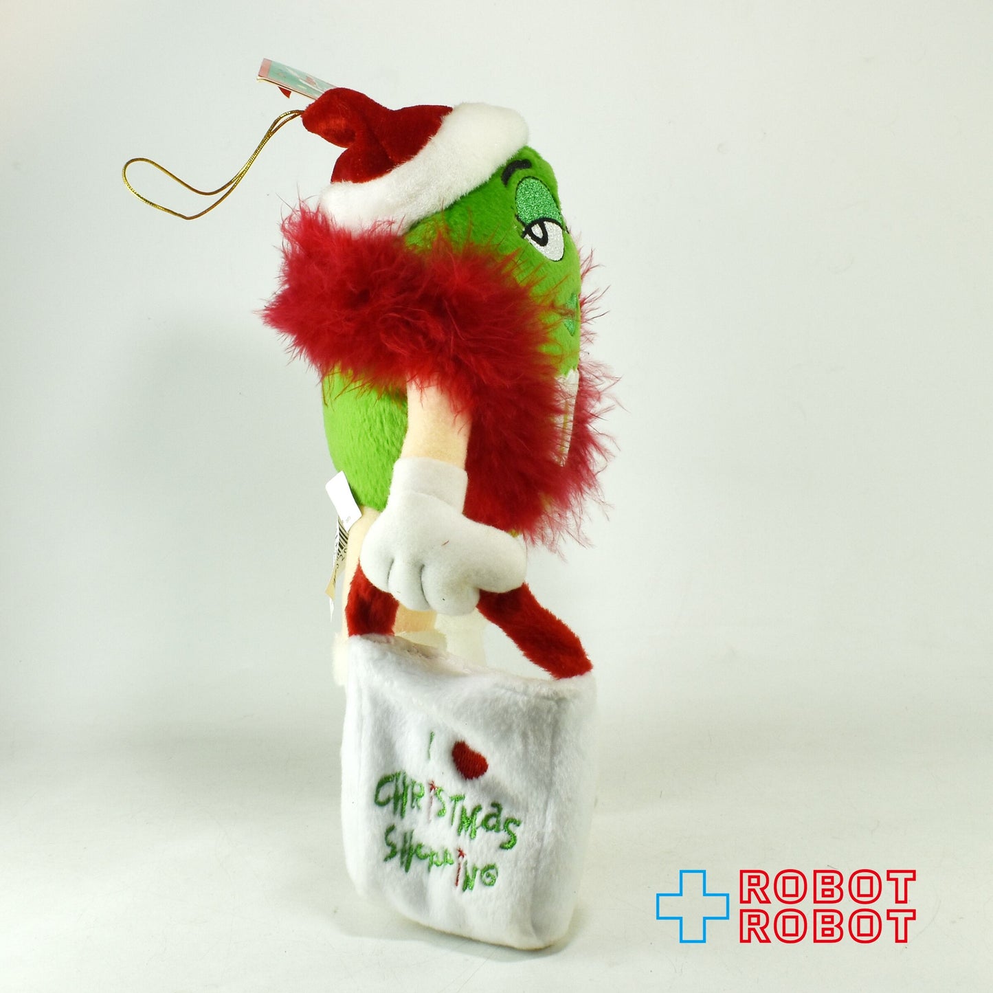 M&M's サンタ グリーン エムアンドエムズ ぬいぐるみ人形 紙タグ付き