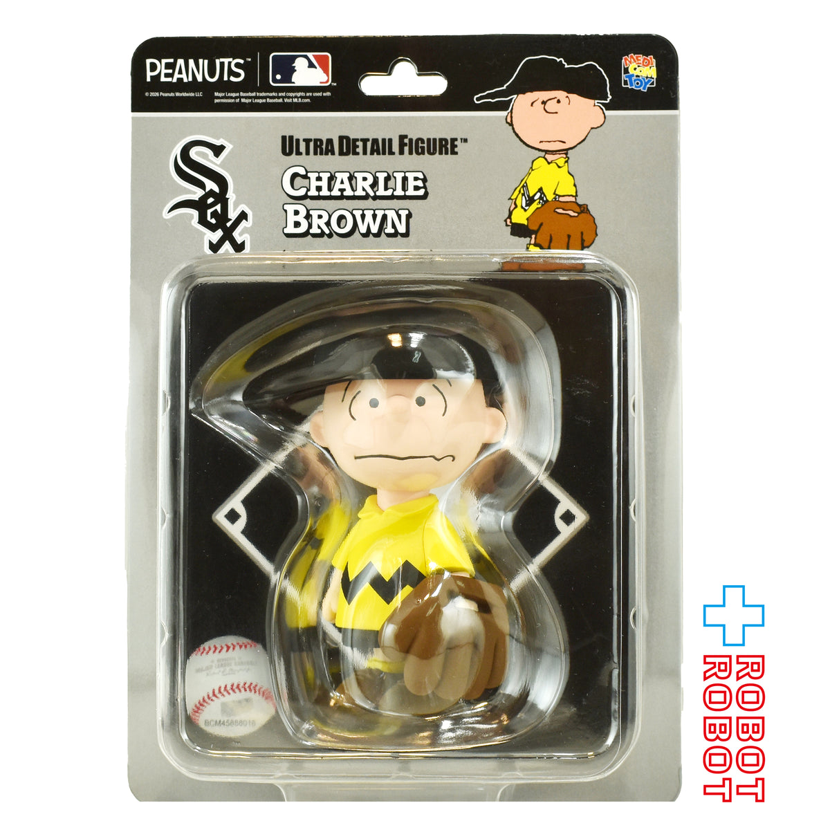 メディコム UDF MLB × ピーナッツ シカゴ ホワイトソックス チャーリーブラウン ビニールフィギュア 未開封