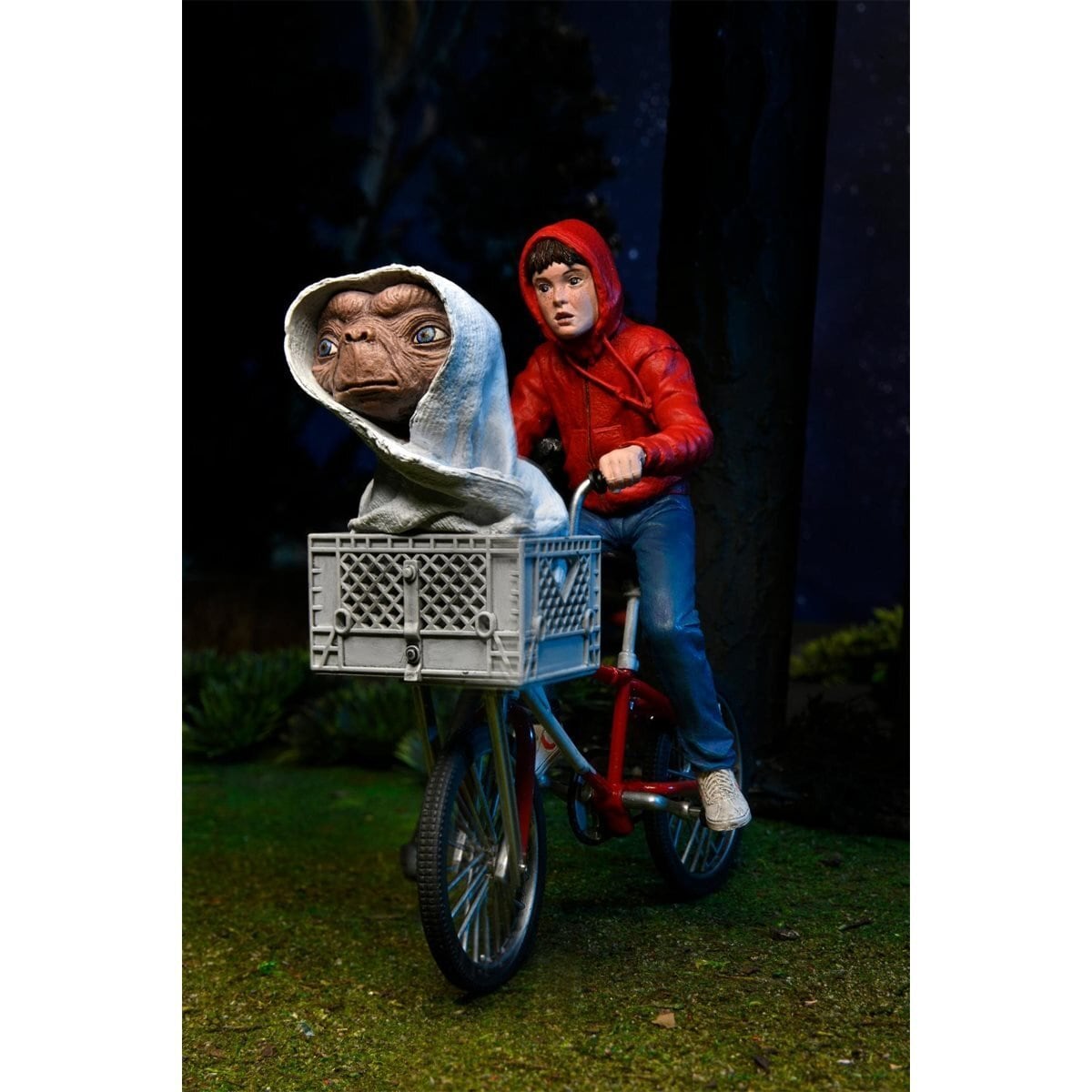 NECA エリオットとE.T. 自転車 7インチ アクションフィギュア 未開封