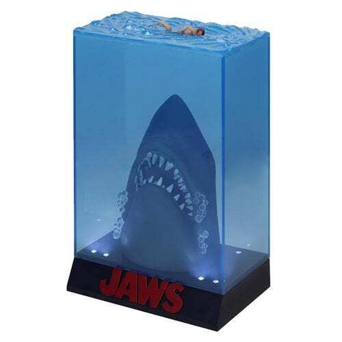 JAWS 3D ポスター スタチュー　大と小 SDトイズ JAWS ジョーズ 50周年 ムービー ポスター 3D w/ ライトアップ