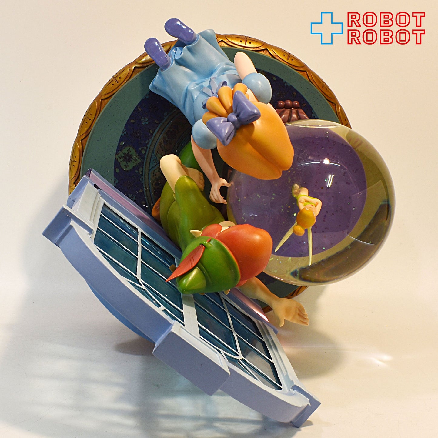 ディズニー ピーターパン ティンカーベル ウェンディ ミュージカル スノーグローブ 箱付 ※難有り