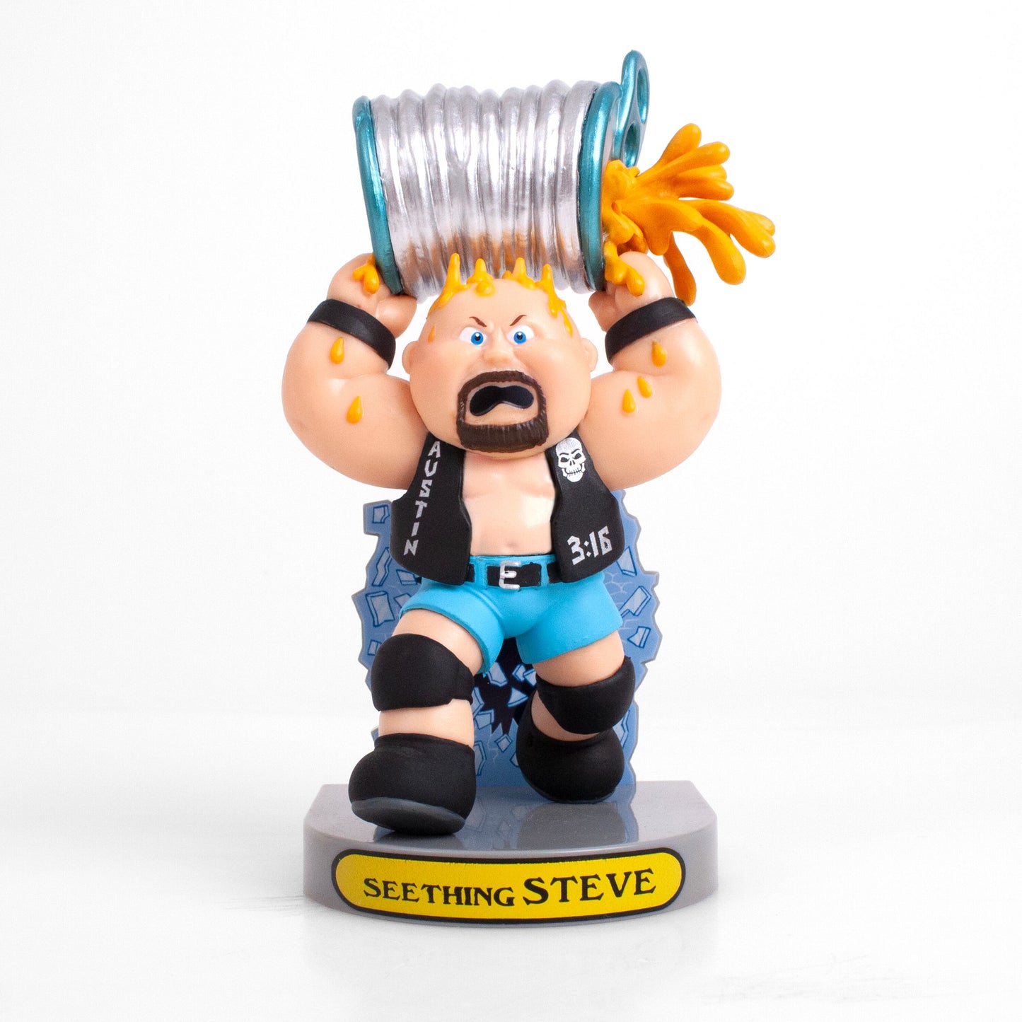 GPK×WWE ガーベッジペイルキッズ シーシング スティーブ ビニールフィギュア (ロイヤルサブジェクト社) 未開封 ※難有り