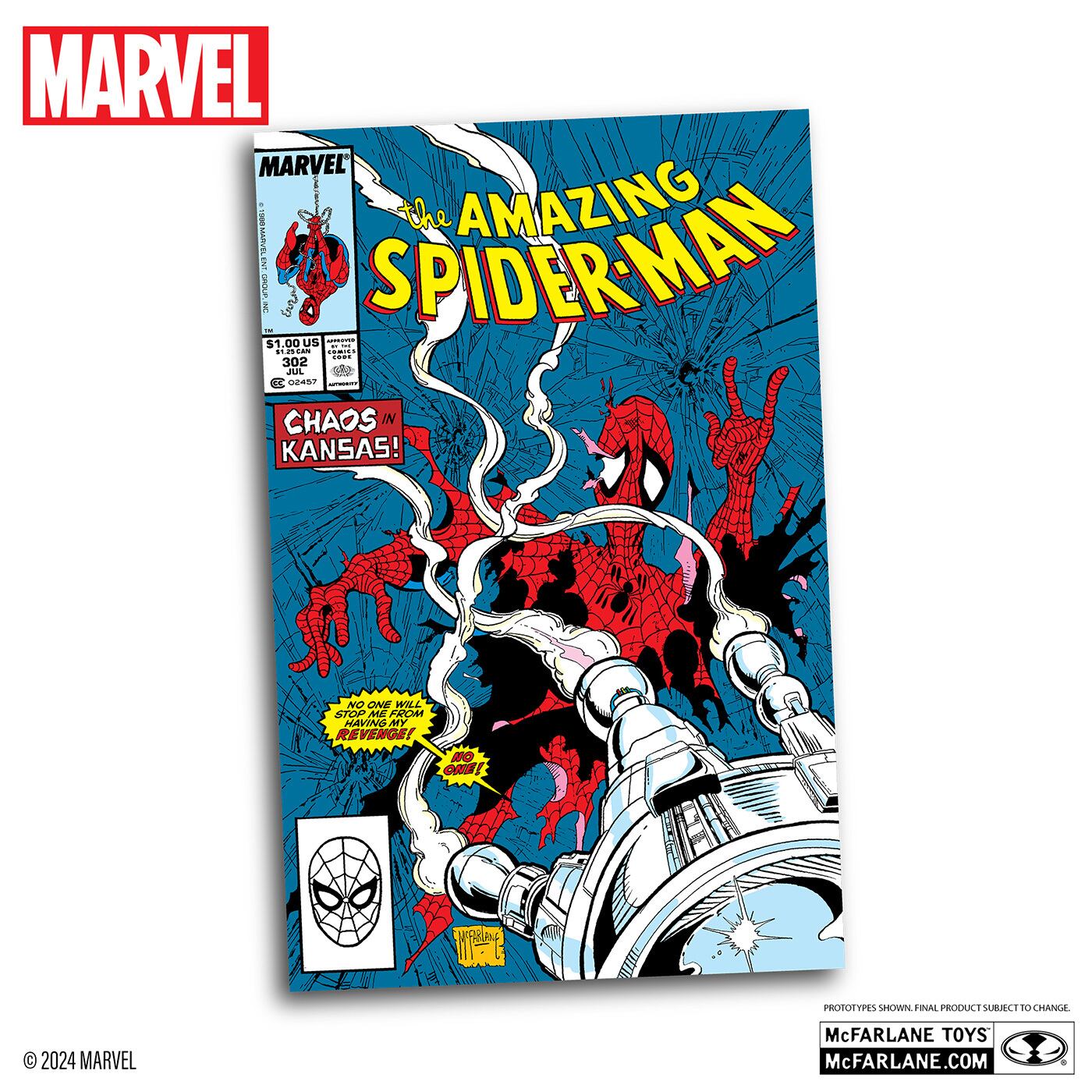 マクファーレン・トイズ マーベル シーン・フィギュア #001 スパイダーマン トッド・マクファーレン・トイズ アメイジング・スパイダーマン Vol.1 #301 1/6 スタチューフィギュア 未開封