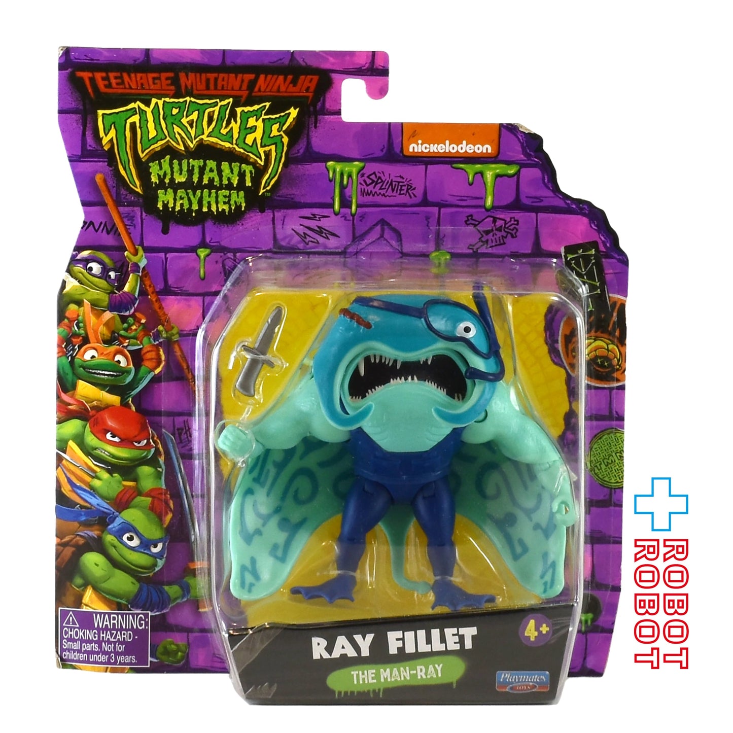 プレイメイツ タートルズ ミュータント・パニック！TMNT レイ・フィレット 4.5インチ ベーシックフィギュア 未開封 ※難有り