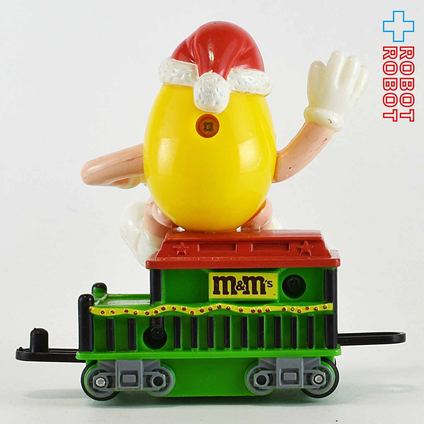 M&M's 2005 クリスマス・トレイン・トッパー サンタハット ピーナッツイエロー 車掌車グリーン