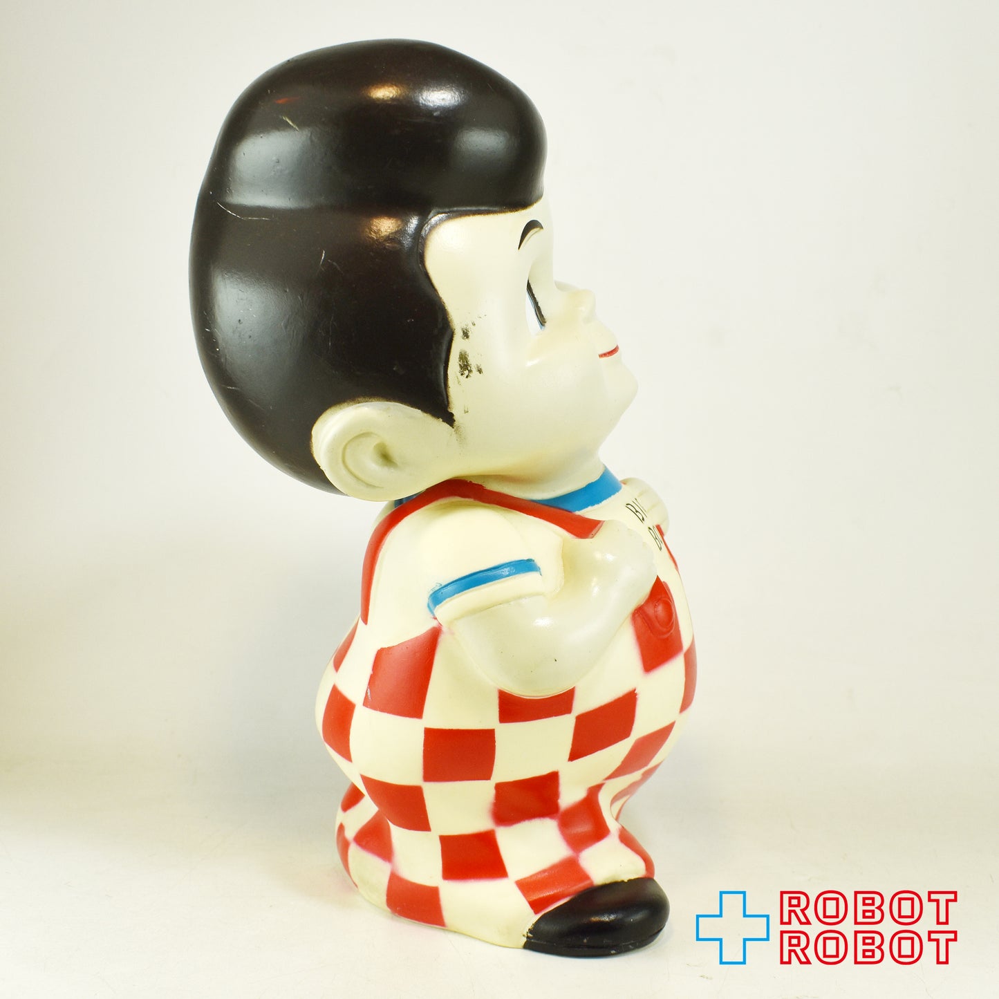 ビッグボーイ・ファット 青白顔 ソフビ貯金箱 1980's CHINA 企業物 底蓋欠