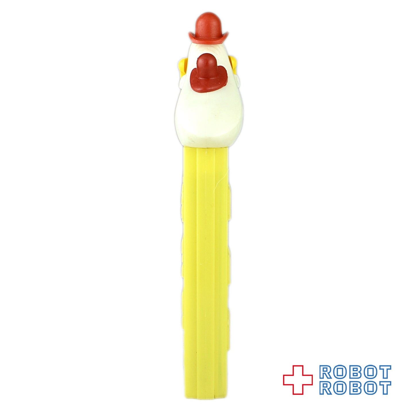 PEZ ロングフェイスクラウン 赤帽子/赤鼻/黄髪 足なし 黄ステム 3.4
