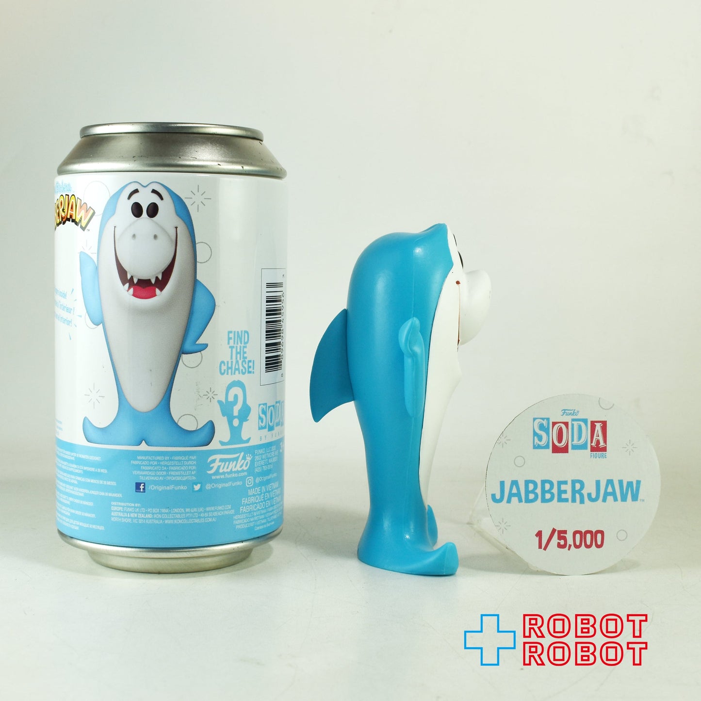 ファンコ SODA ソーダ缶 ハンナ・バーベラ わんぱくジョーズ ビニールフィギュア 缶入り