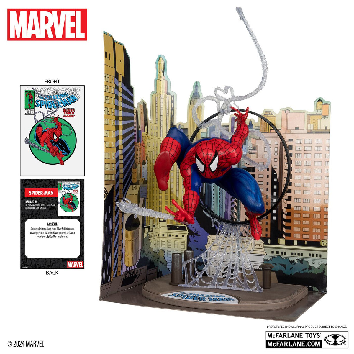 マクファーレン・トイズ マーベル シーン・フィギュア #001 スパイダーマン トッド・マクファーレン・トイズ アメイジング・スパイダーマン Vol.1 #301 1/6 スタチューフィギュア 未開封