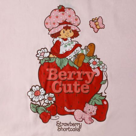 ストロベリーショートケーキ ”ベリーキュート” グラフィック Tシャツ ピンク Lサイズ