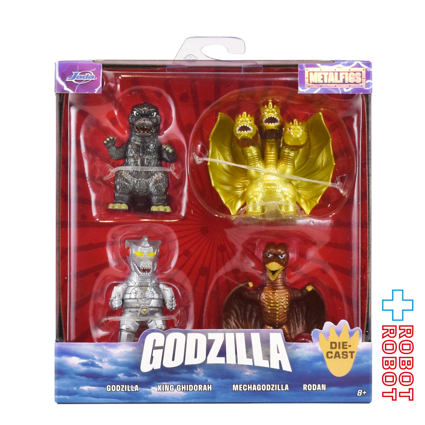 ジャダトイズ メタルズ ダイキャスト ゴジラ, キングギドラ, メカゴジラ, ラドン 4パック フィギュア 未開封