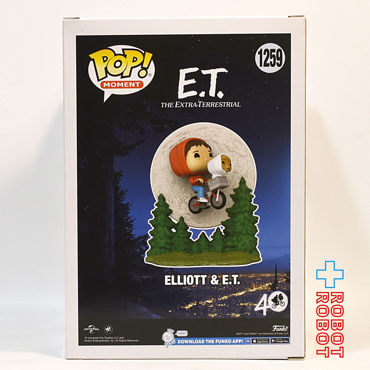 ファンコ POP! モーメント 1259 E.T. 40th エリオットとE.T. ビニールフィギュア 箱入未開封