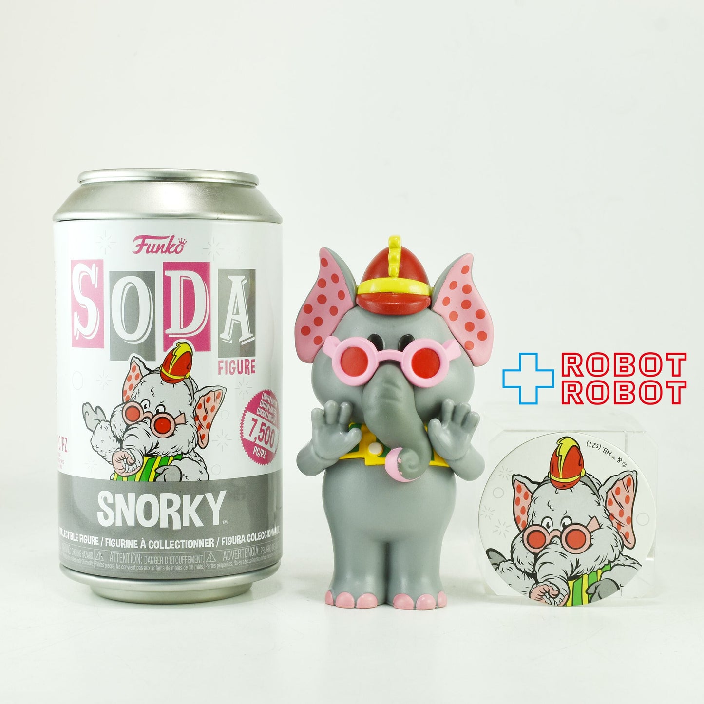 ファンコ SODA ソーダ缶 ハンナ・バーベラ バナナ・スプリッツ スノーキー ビニールフィギュア 缶入り