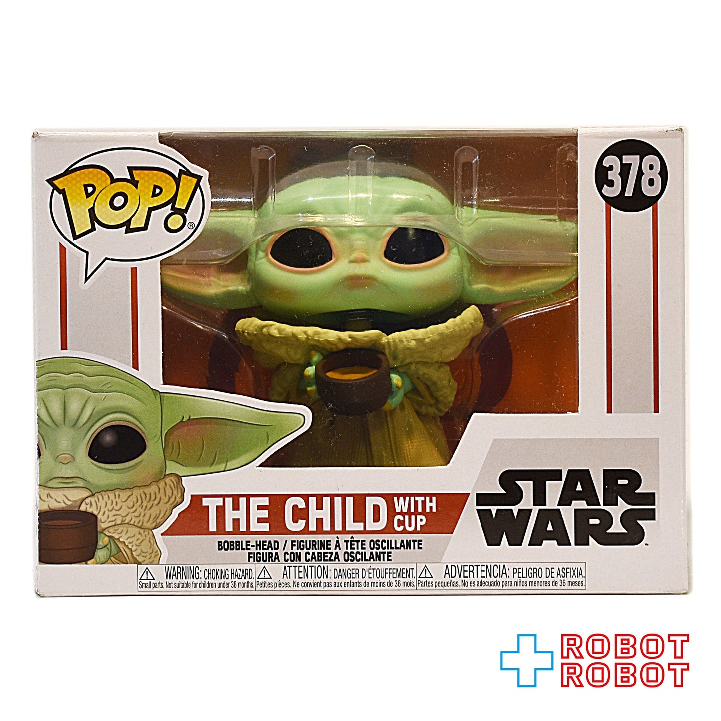 ファンコ POP! 378 スター・ウォーズ マンダロリアン ザ・チャイルド with カップ ビニールフィギュア