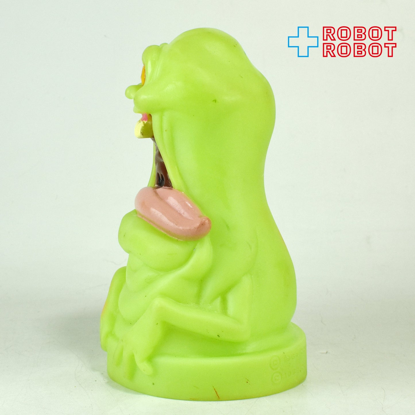 ザ・リアル・ゴーストバスターズ グリーンゴースト スライマー バブルバスボトル トッパー ソフビフィギュア 1989 ※汚れ