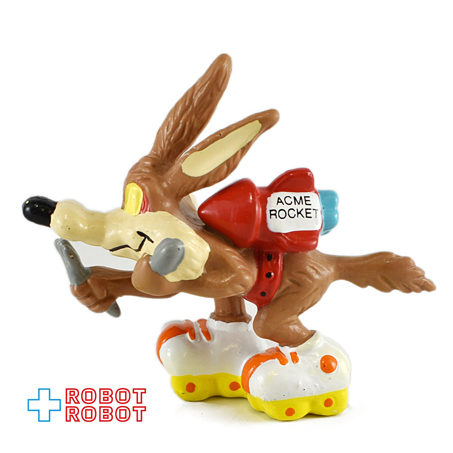 アプローズ ワーナーブラザーズ ルーニー・テューンズ ワイリー・コヨーテ アクメロケットスケート 薄茶色 PVC フィギュア