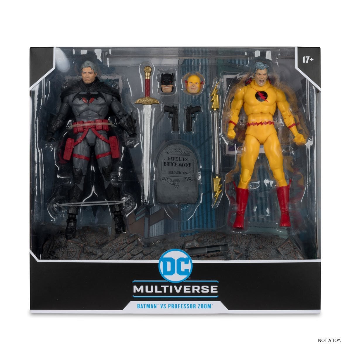 マクファーレン・トイズ DCマルチバース トーマス・ウェイン バットマン and プロフェッサー・ズーム (フラッシュポイント) 2パック 7インチ アクションフィギュア 未開封
